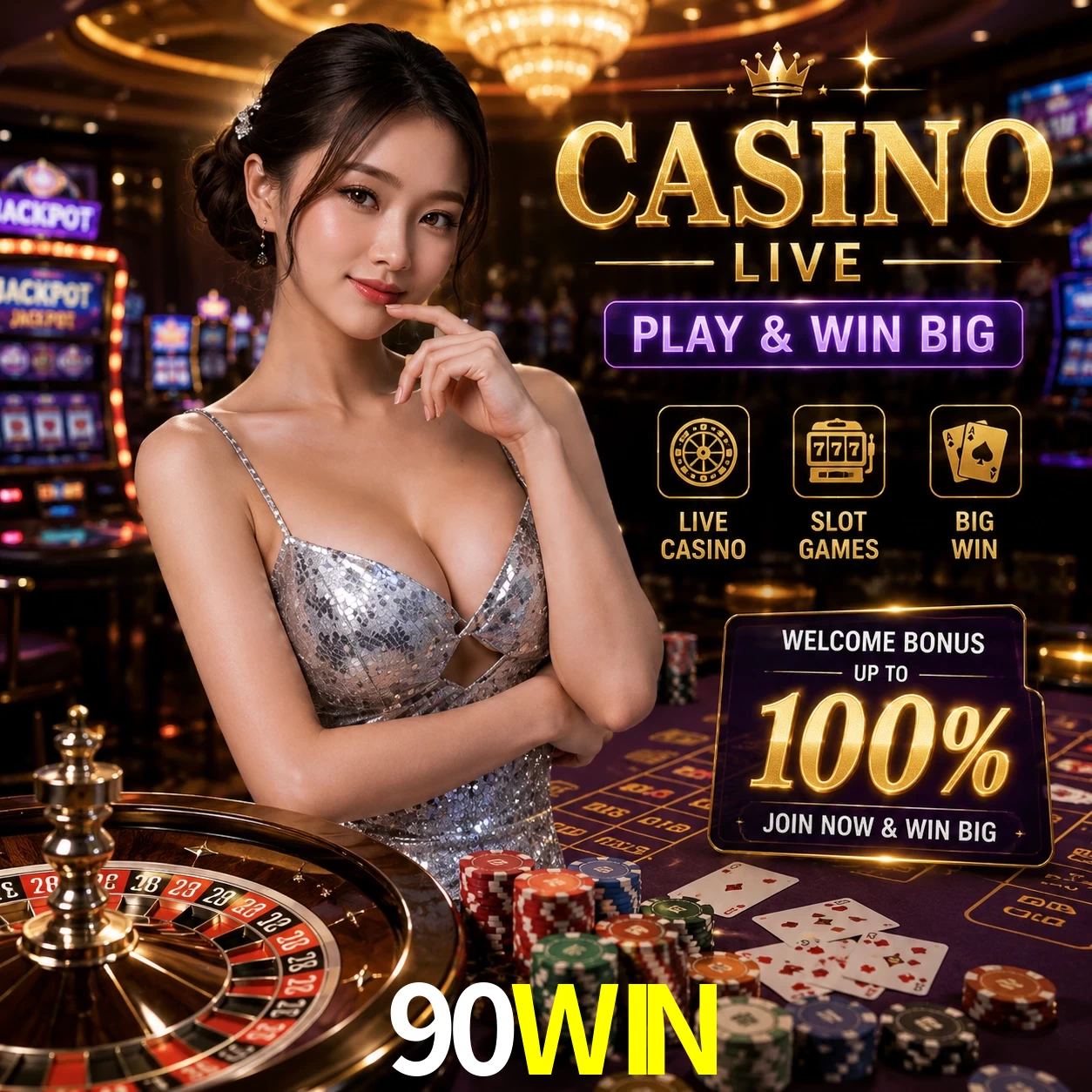 Aplicativo móvel 90WIN para iOS e Android